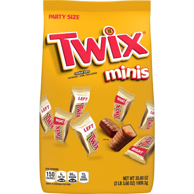 TWIX Caramel Minis - Bolsa de caramelo para galletas de chocolate