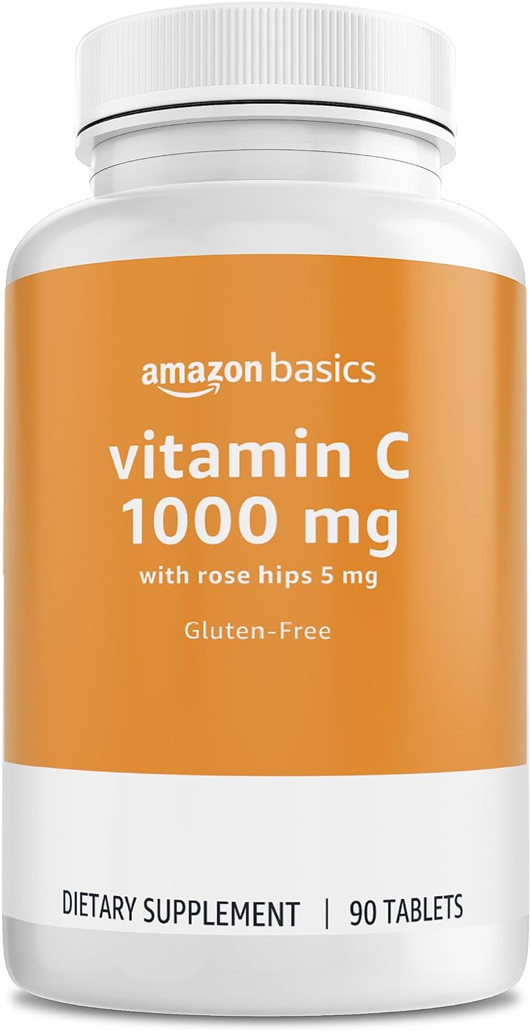 Basics Vitamina C 1000 mg con escaramujos 5mg, 90 comprimidos