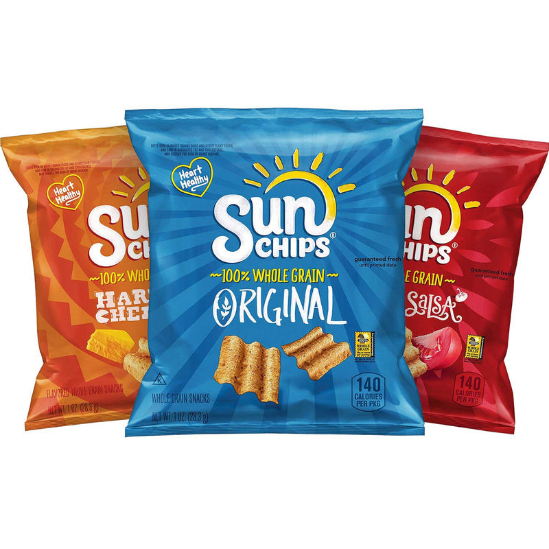 Sunchips - Chips variados multicereales de 1 onza, paquete de 40 unidades