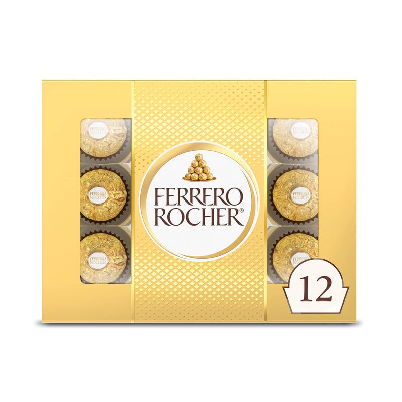 Ferrero Rocher Fine Avellana Chocolates, 5,3 oz 12 piezas