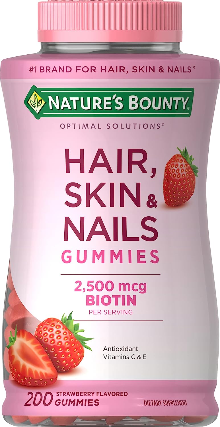 Gomitas con biotina y vitaminas para el cabello, la piel y las uñas de Nature&