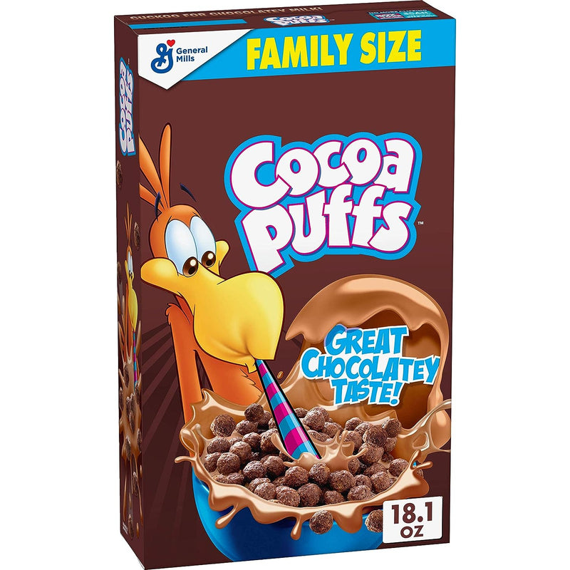 Cocoa Puffs, Cereal de desayuno de chocolate con granos integrales, 18.1 oz