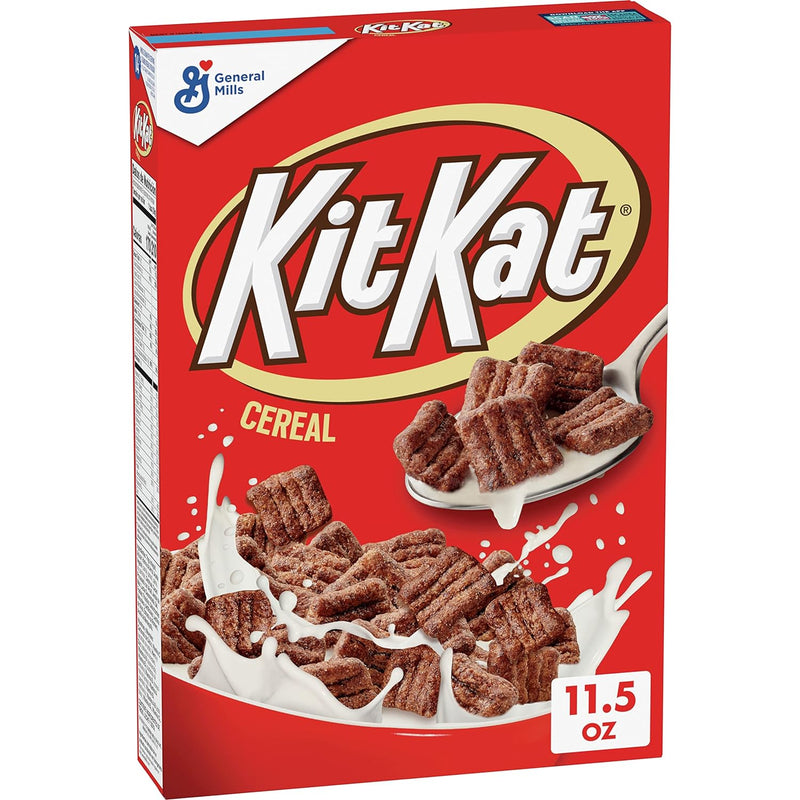 General Mills KIT KAT Cereal de chocolate, cereal de desayuno hecho con grano entero