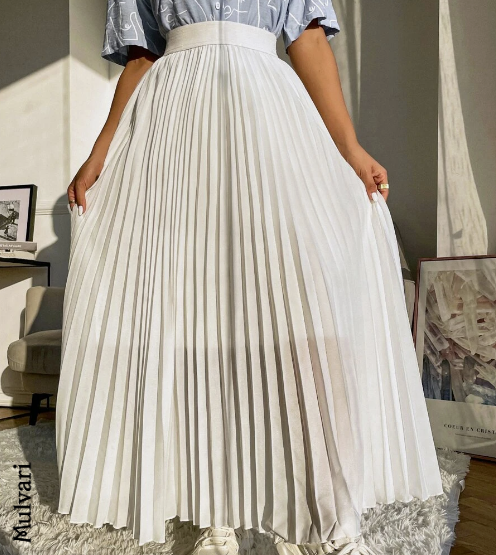 SHEIN Mulvari High Waist Maxi Pleated Skirt