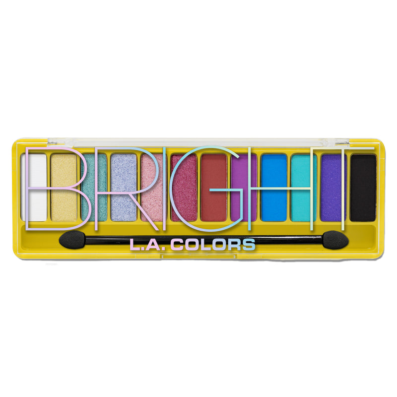 L.A. COLORS Color Vibe 12 Color Eyeshadow Palette, Bright, 0.30 fl oz