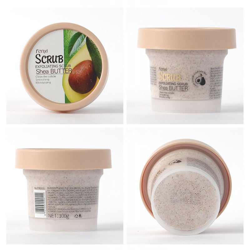 Hitech 100g Shea Butter Face Body Deep Cleansing Pores Acne Exfoliating Scrub Cream