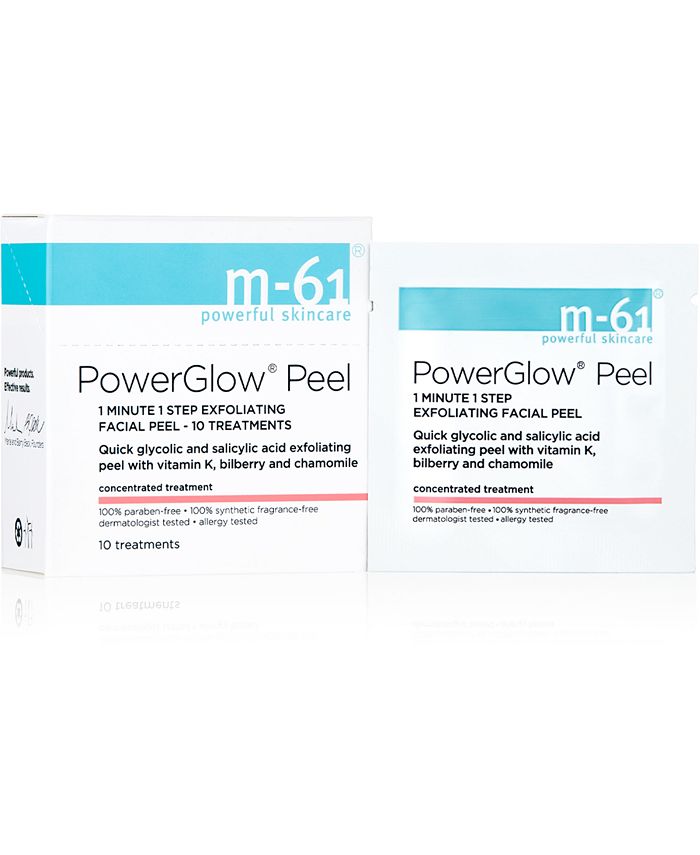 PowerGlow Peel 1 Minute 1-Step Exfoliating Facial Peel – 10 Treatments