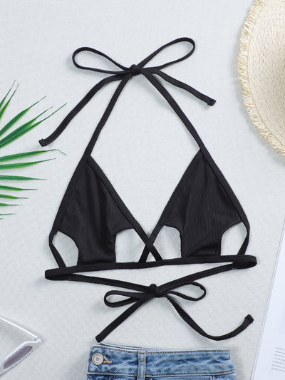 Cut Out Halter Bikini Top