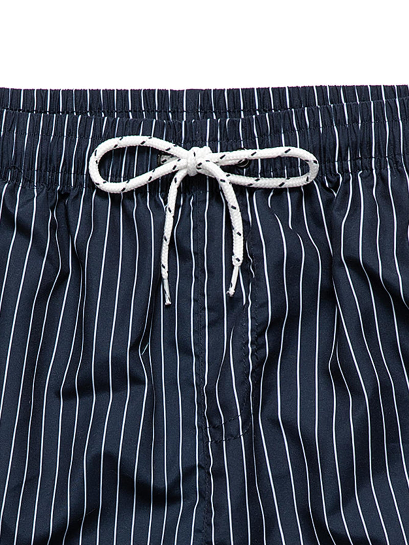 ROMWE Guys Striped Drawstring Shorts