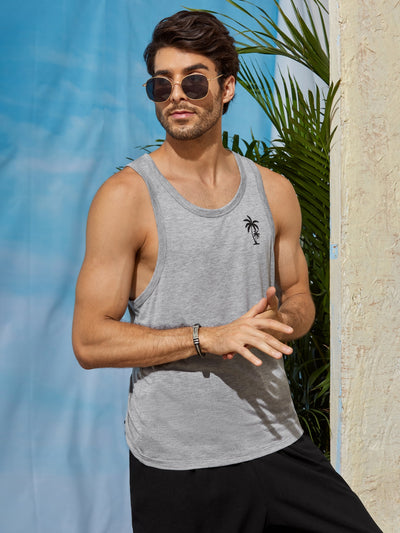 Men Coconut Tree Tank Top