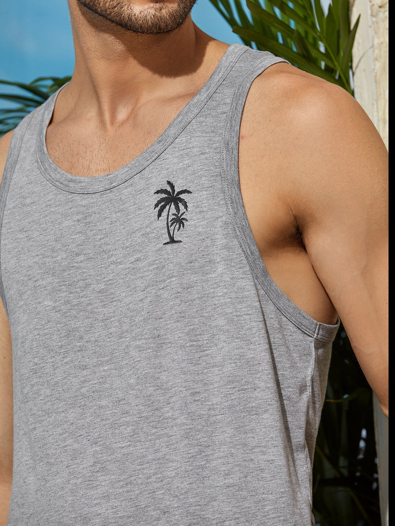 Men Coconut Tree Tank Top