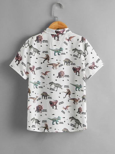 Boys Dinosaur Letter Graphic Shirt