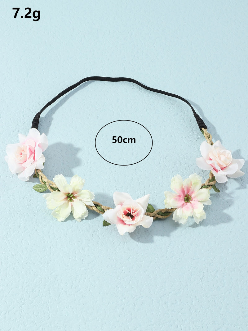 Girls Flower Decor Hair Band