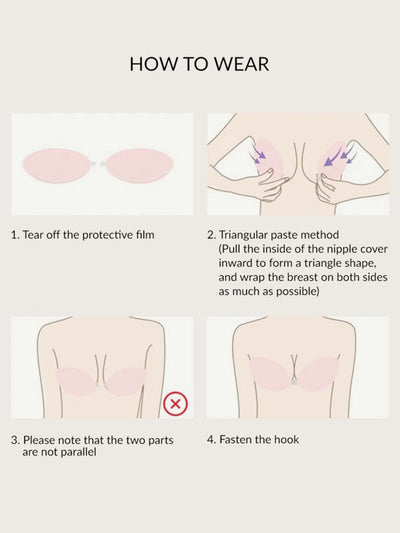 2pack Plain Self Adhesive Bra 10pairs Nipple Cover