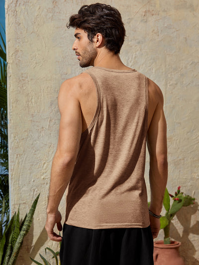 Men Coconut Tree Tank Top