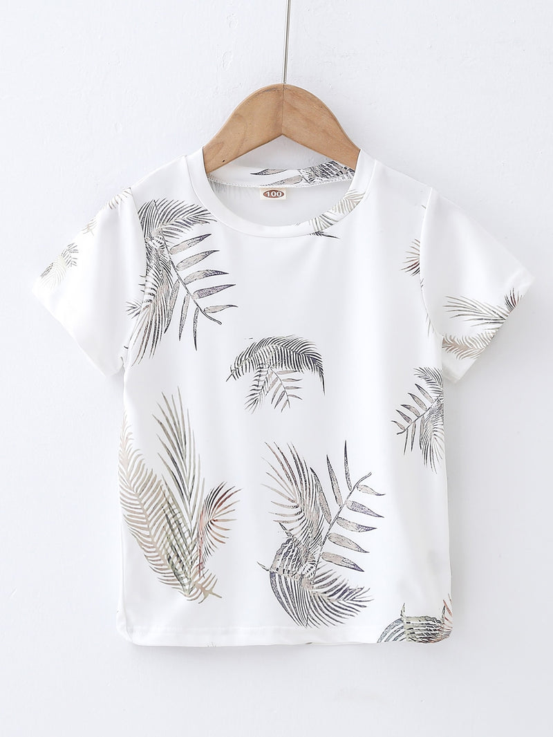 Toddler Boys Tropical Print Tee