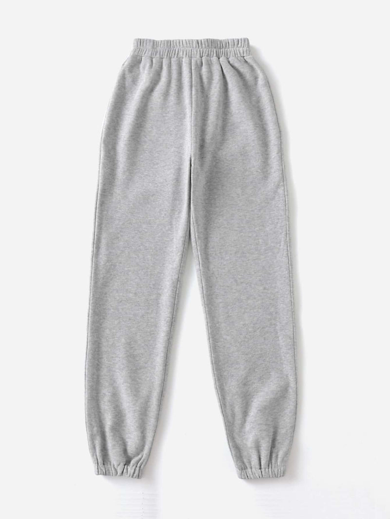 EZwear Solid Elastic Waist Sweatpants