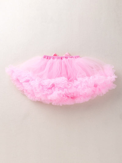 Baby Bow Front Mesh Tutu Skirt