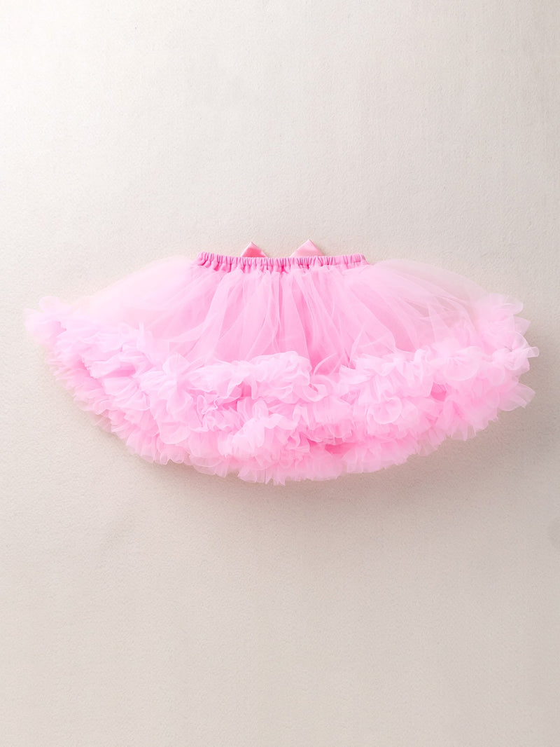 Baby Bow Front Mesh Tutu Skirt