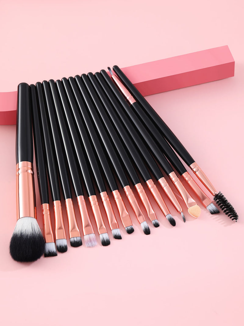 15pcs Duo fiber Makeup Brush Set