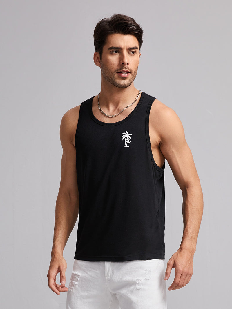 Men Coconut Tree Tank Top