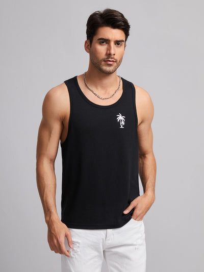 Men Coconut Tree Tank Top