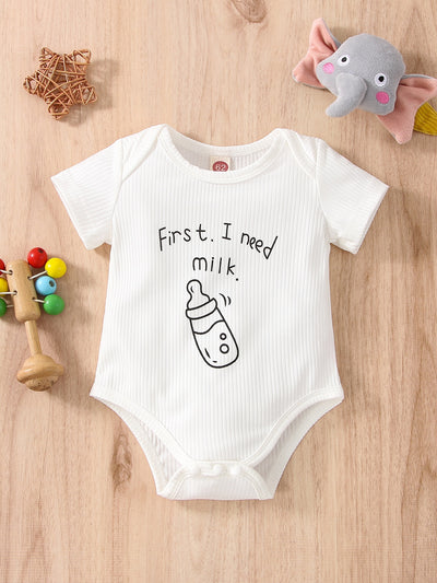 Baby Slogan Graphic Rib knit Bodysuit