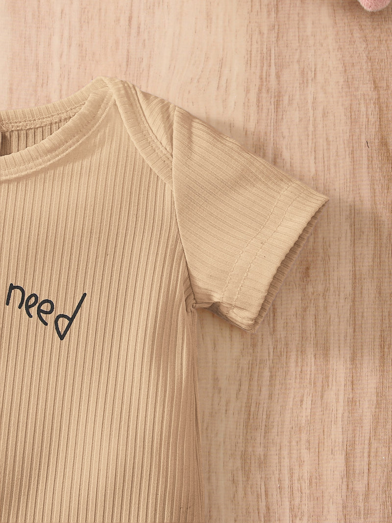 Baby Slogan Graphic Rib knit Bodysuit