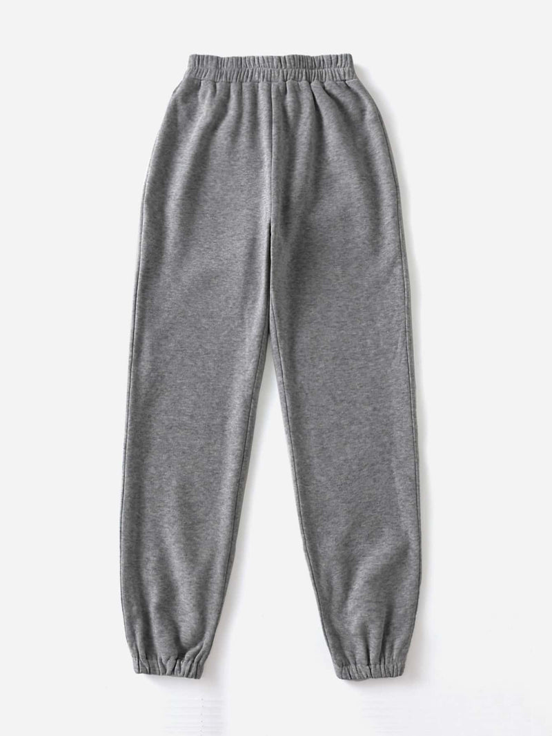 EZwear Solid Elastic Waist Sweatpants