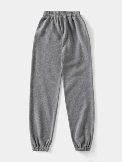 EZwear Solid Elastic Waist Sweatpants