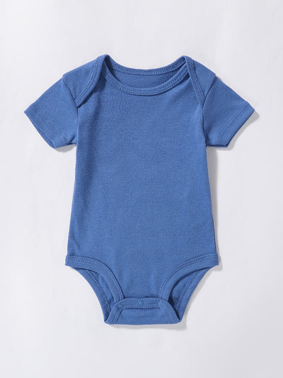 Baby 5pcs Solid Round Neck Bodysuit