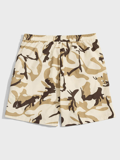 ROMWE Guys Camo Print Shorts