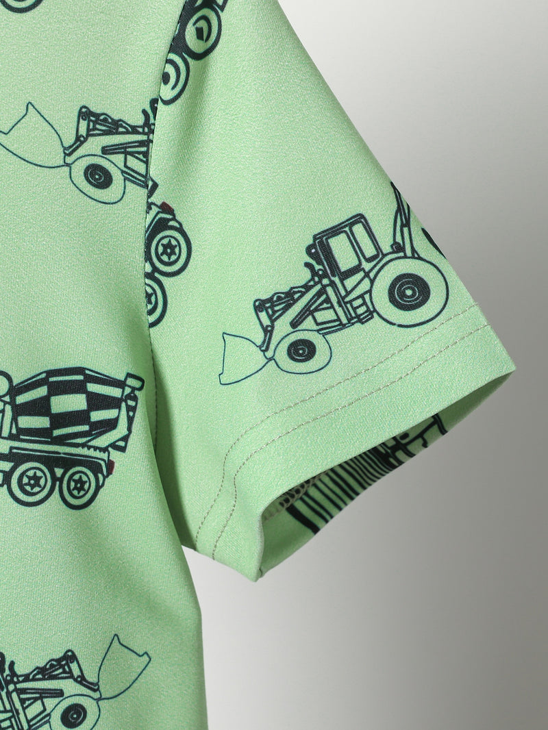 Toddler Boys Truck Print Tee & Shorts