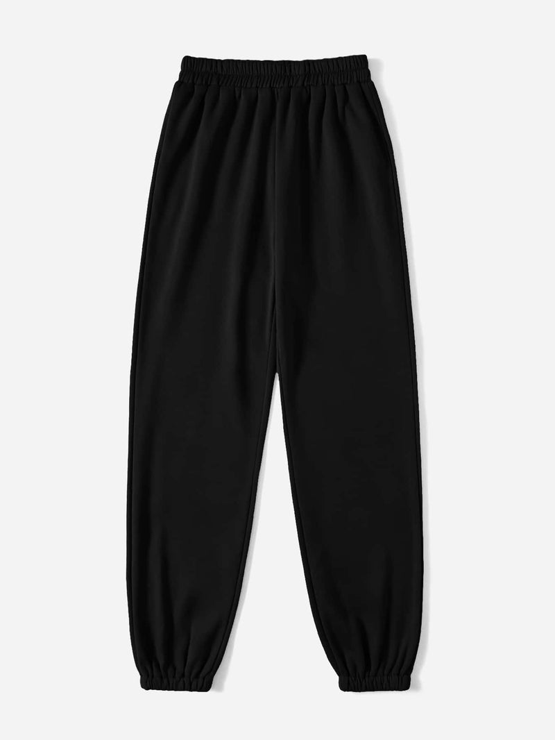 EZwear Solid Elastic Waist Sweatpants