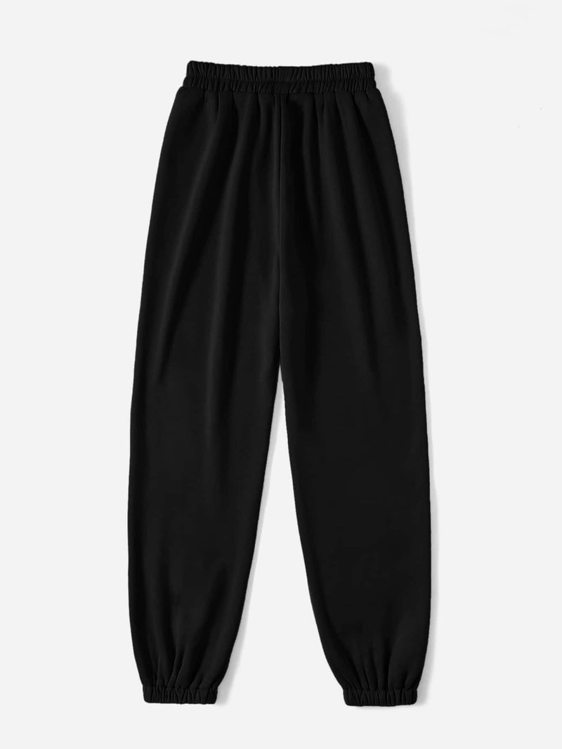 EZwear Solid Elastic Waist Sweatpants