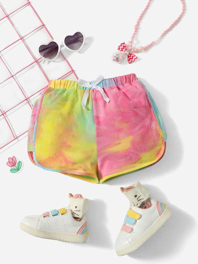 Baby Tie Dye Bow Front Shorts