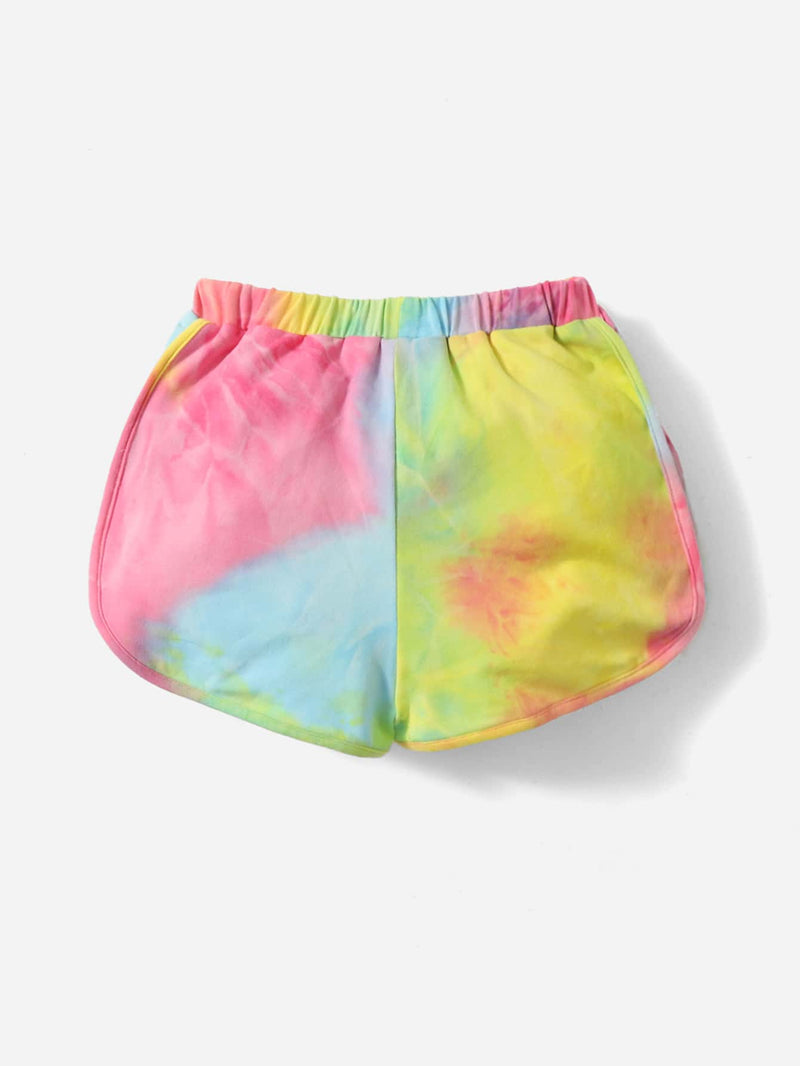 Baby Tie Dye Bow Front Shorts