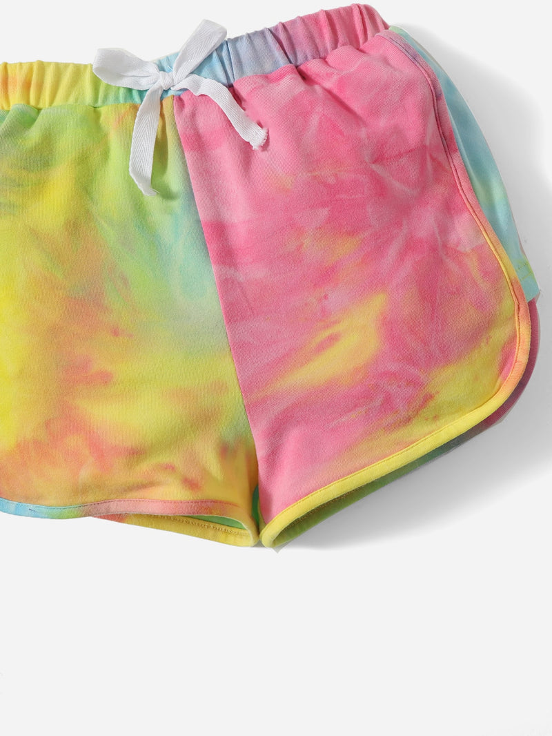 Baby Tie Dye Bow Front Shorts