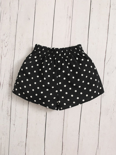 Baby Polka Dot Elastic Waist Shorts