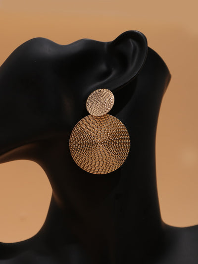 Round Decor Drop Earrings