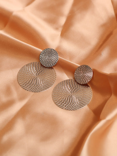 Round Decor Drop Earrings