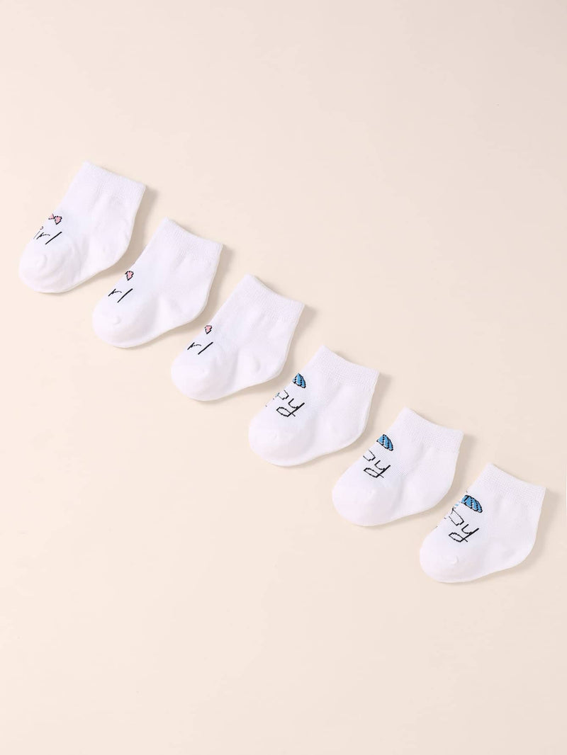 6pairs Baby Figure Graphic Socks