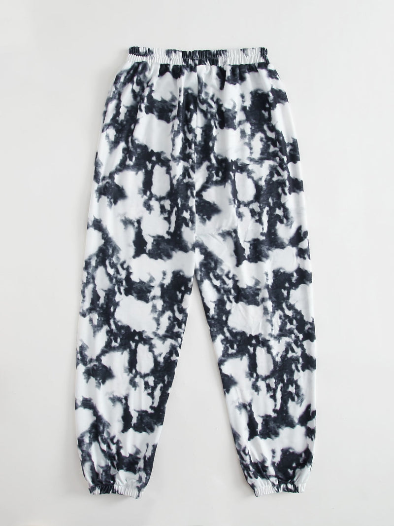 Tie Dye Elastic Waist Sweatpants