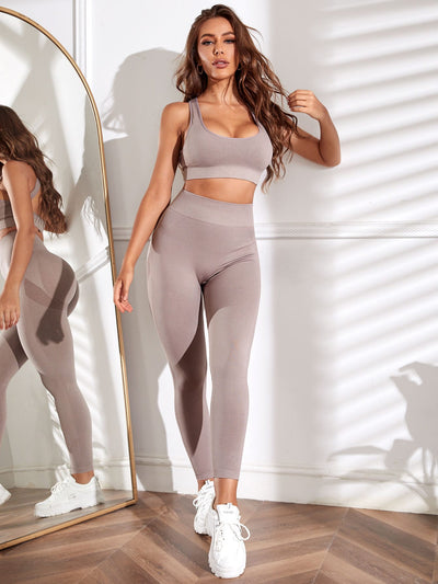 Cut Out Back Tummy Control Sports Set