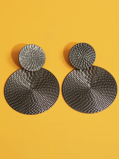 Round Decor Drop Earrings