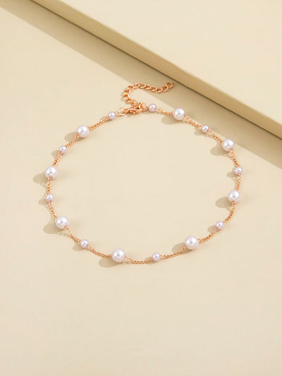 Faux Pearl Decor Necklace