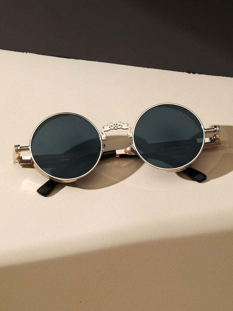 Spring Decor Round Frame Sunglasses