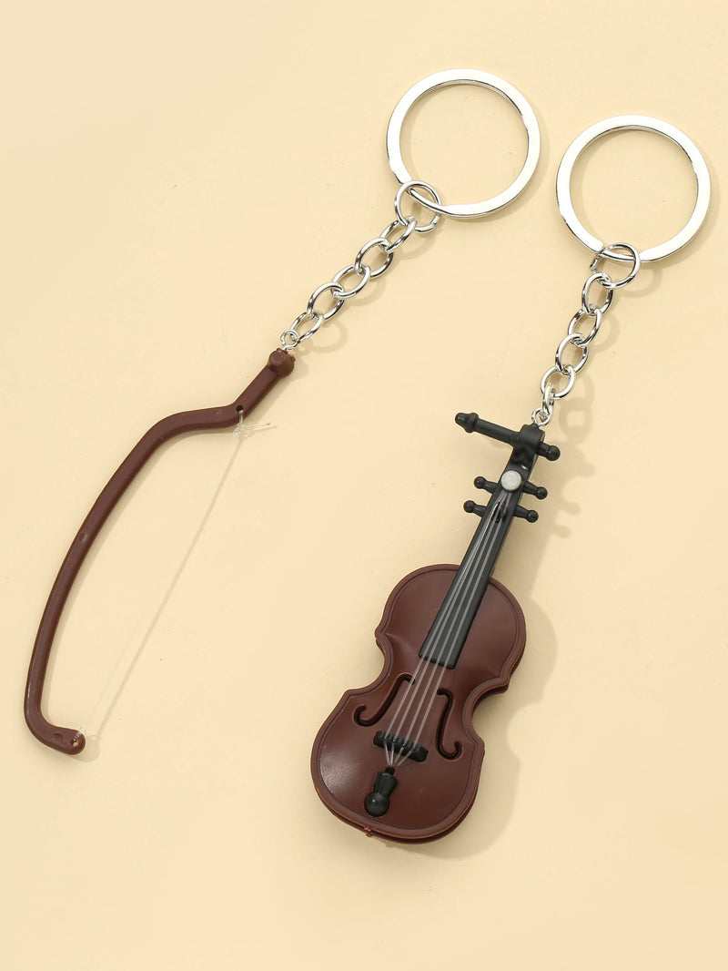 2pcs Musical Instrument Charm Keychain