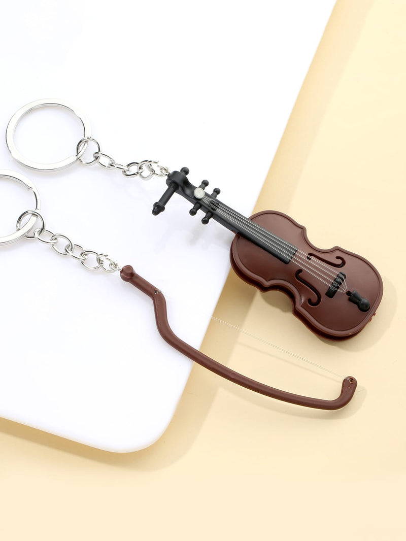 2pcs Musical Instrument Charm Keychain