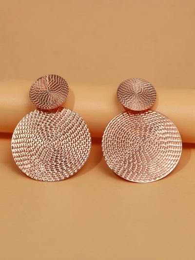 Round Decor Drop Earrings